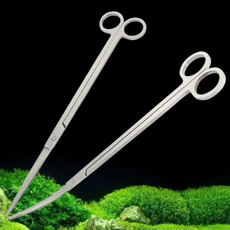 Aquarium Tools Stainless Steel Scissors Aquarium Cleaner Fish