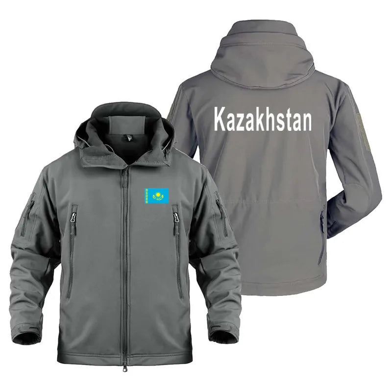 Kazakhstan Military Outdoor Jackets for Men Fleece Warm
