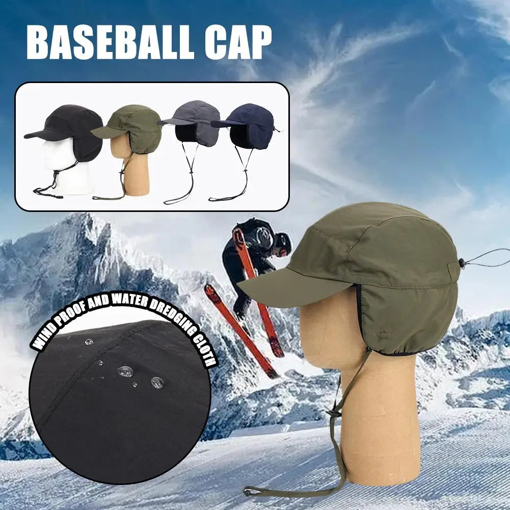 Adjustable Men's Winter Hats Lightweight Waterproof Warm Fleece