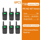 2/4/6 PCS ABBREE Walkie Talkie PMR/FRS UHF Mini