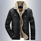 Winter Mens Denim Jacket High-quality Wool Thicked Thermal