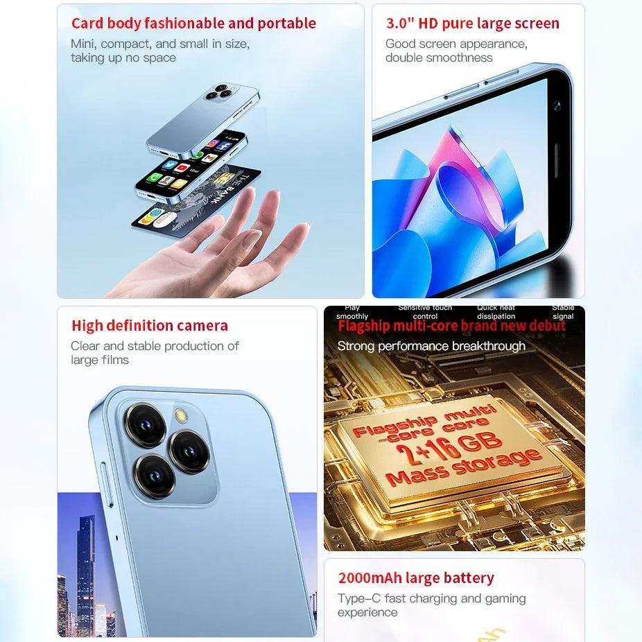 SOYES XS16 Mini Android10.0 Smartphone 4G Network 2GB