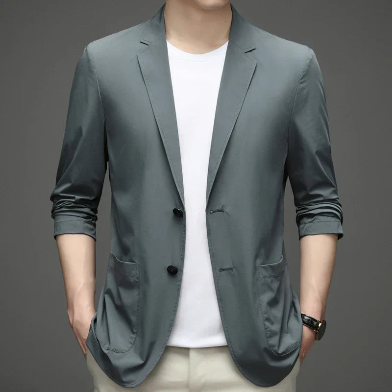 Men's Suit Jacket Summer Ultra-Thin Breathable High Elastic
