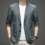 Men's Suit Jacket Summer Ultra-Thin Breathable High Elastic