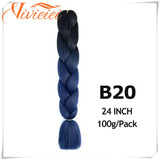 6 Pcs 24" Jumbo Synthetic Braids Hair Extensions