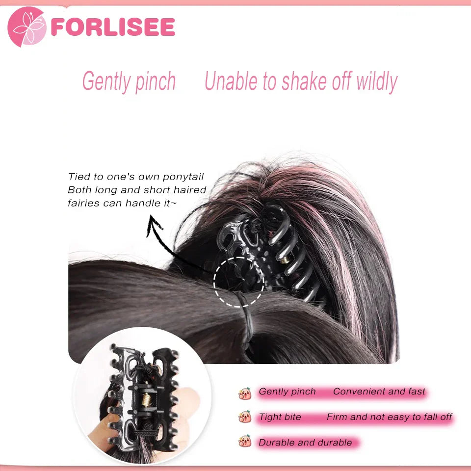 FOR Horsetail Wig Women's Long Hair Clasp Style