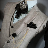 Men's Bow Tie Corsage Pocket Towel Sets British