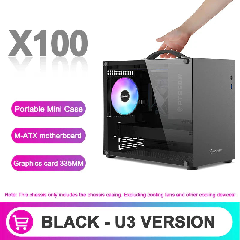 Power Train X100 M-ATX Portable Computer Case MINI-ITX