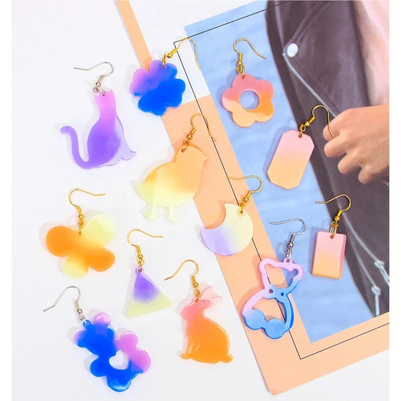 DIY Geometric Animal Shaped Earrings Silicone Mold with