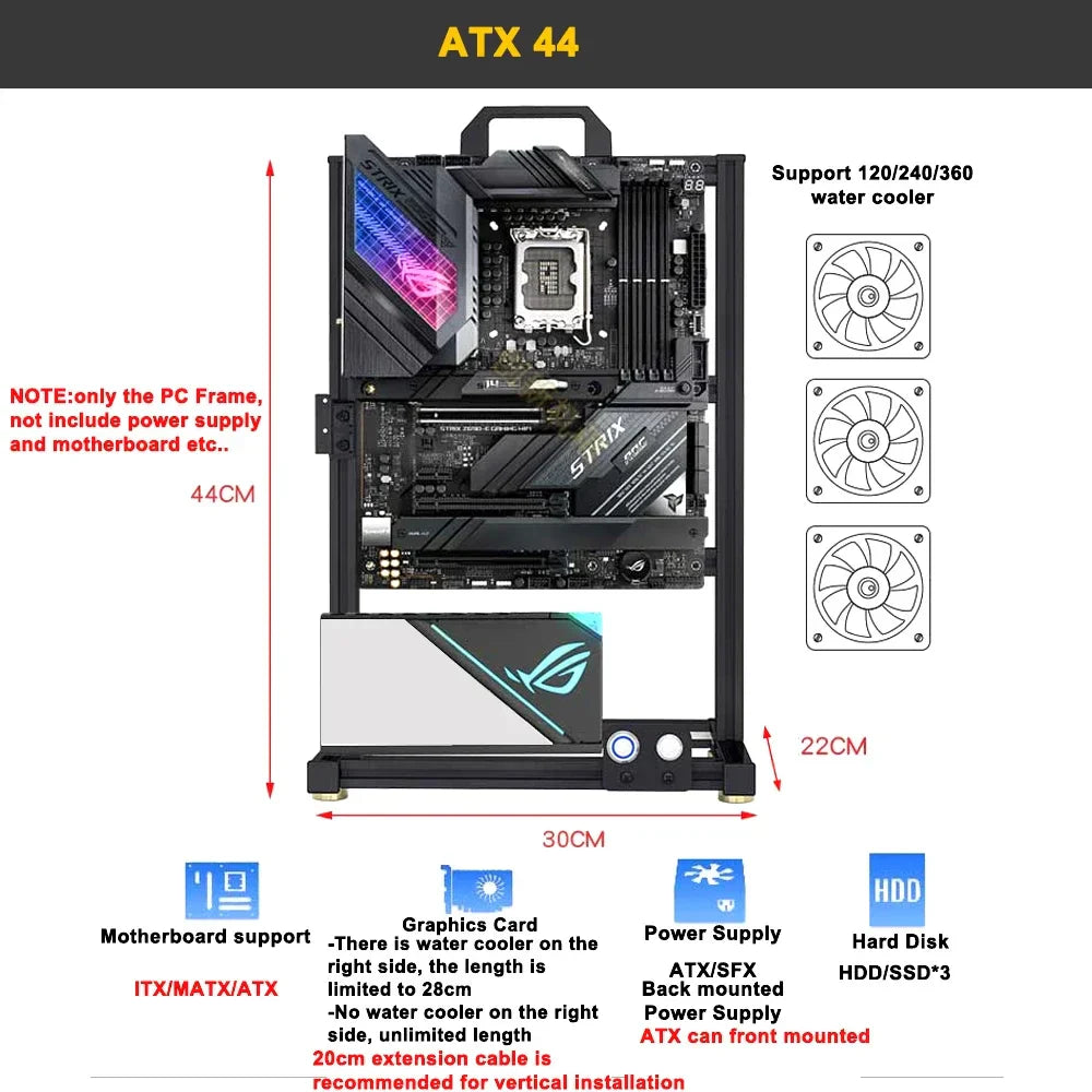 Modding EATX Open PC Case Frame ITX MATX