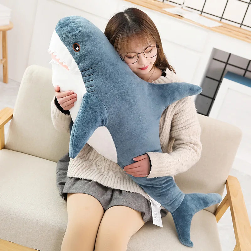 30/45/60/80/100cm Funny Joy Cute Shark Plush Toy Soft