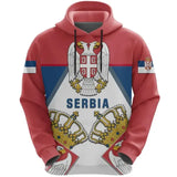 Serbia 3D hoodie National Flag Emblem Zipper Hoodie