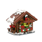 Gobricks MOC Winter Street View Christmas Grilling Stand