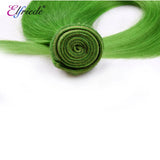 Elfriede #Light Green Straight Colored Hair Bundles with