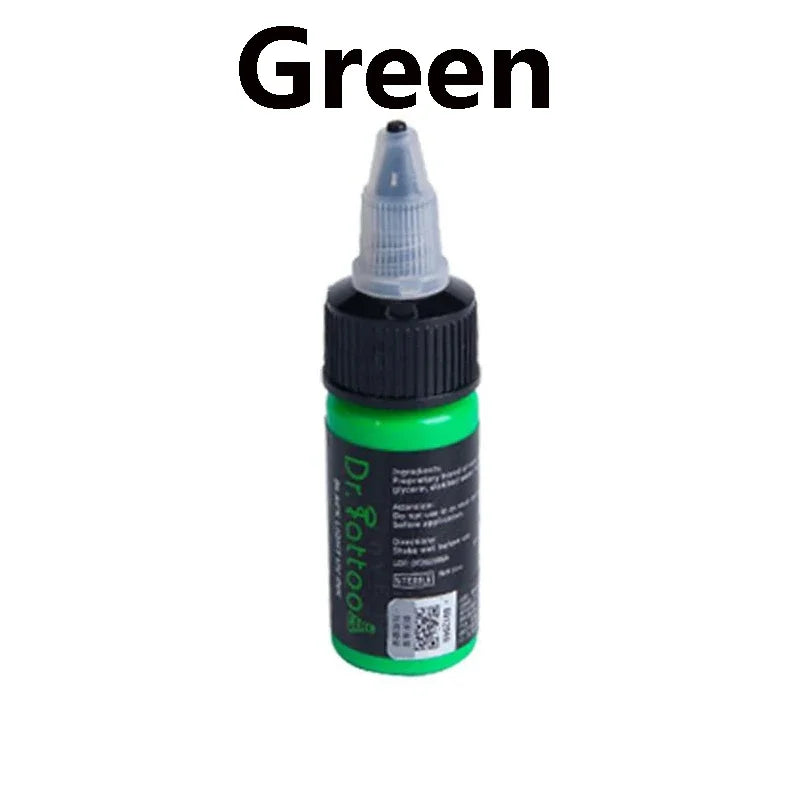 UV Tattoo Inks Pigment 8 Colors Professional Semi-Permanent