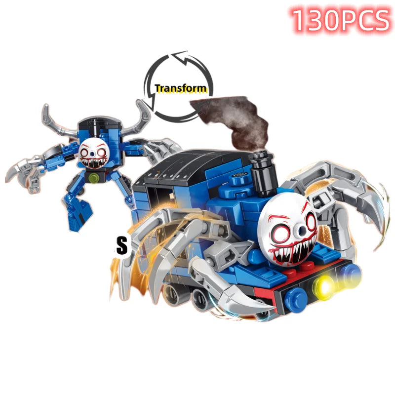 Choo-Choo Charles Horrors Game Building Blocks Demonic Spider