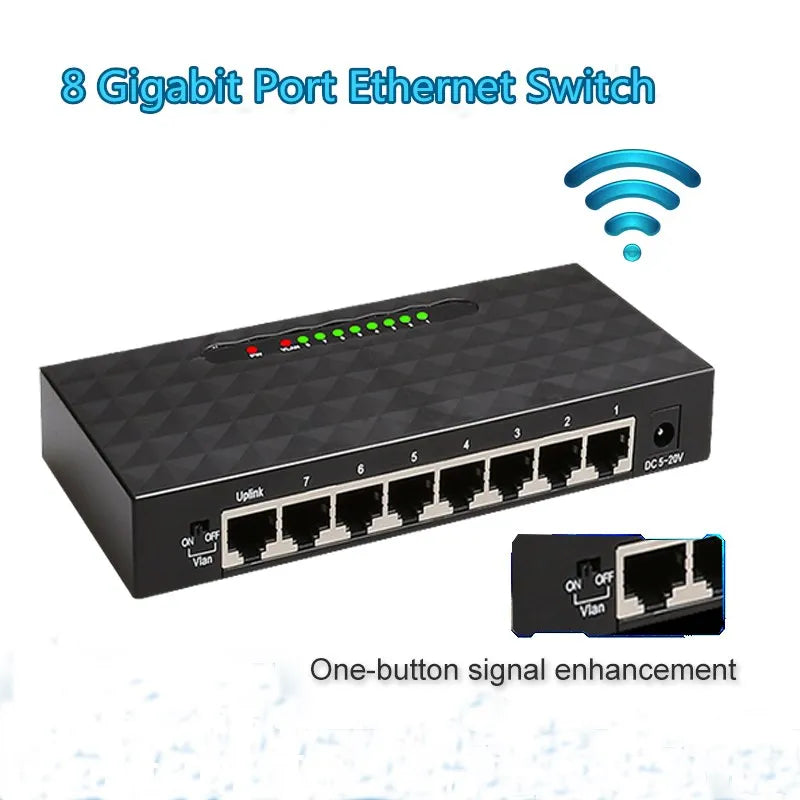 5 8 Port 1000Mbps Gigabit Network Switch Ethernet