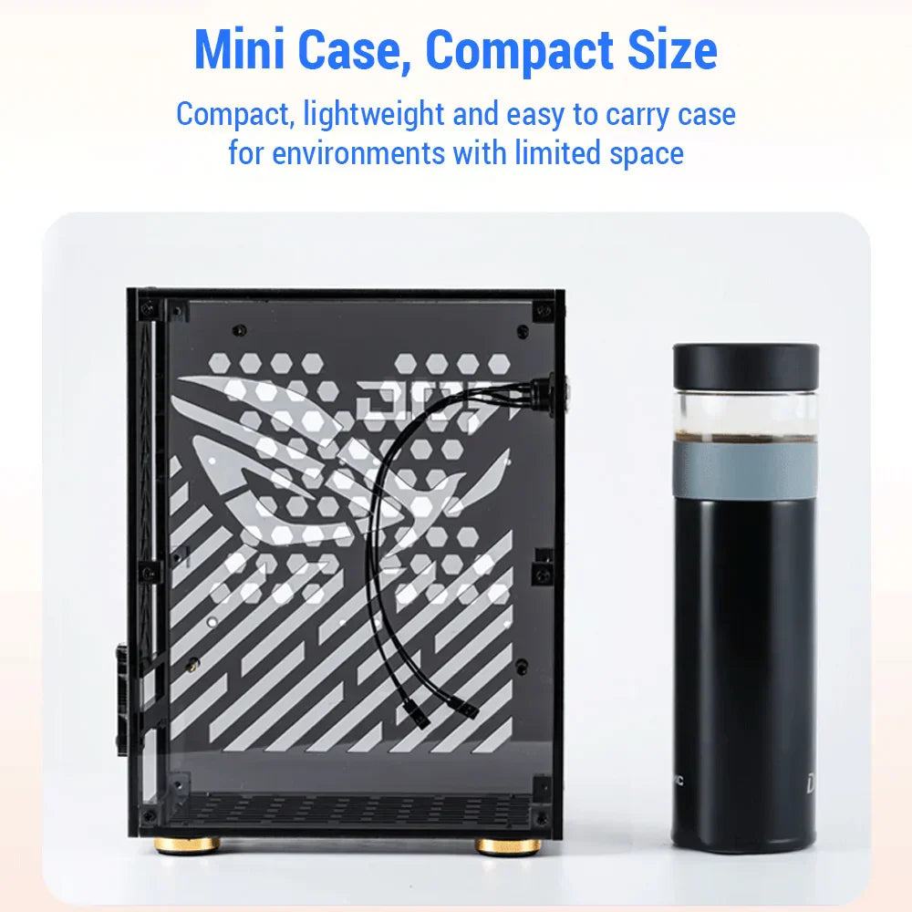 Mini Portable Small Computer Case Plexiglass Shell Compact
