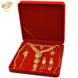 XUHUANG African Big Luxury 4PCS Dubai Gold Color