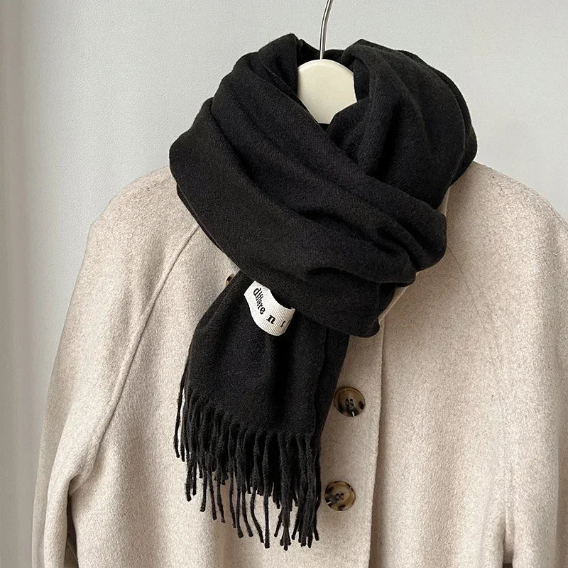 Luxury Brand Wool Scarf For Women Men Solid