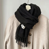 Luxury Brand Wool Scarf For Women Men Solid