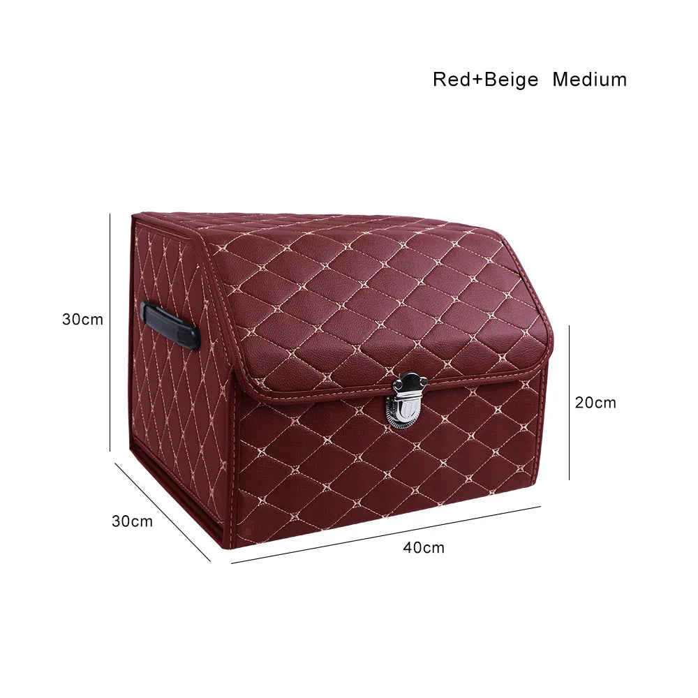 PU Leather Car Trunk Storage Box Top Grade