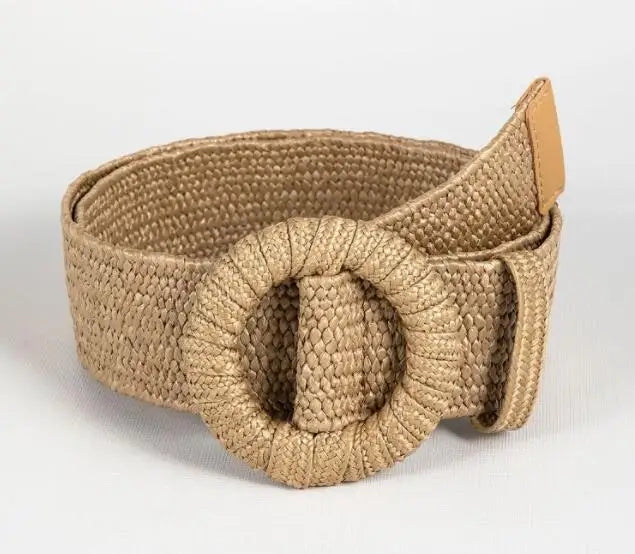 Bohemian Style Hand-woven Black and White Round Buckle