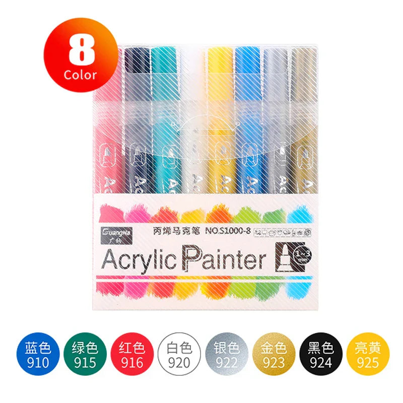 36 Colors Acrylic Paint Markers Pens Set for