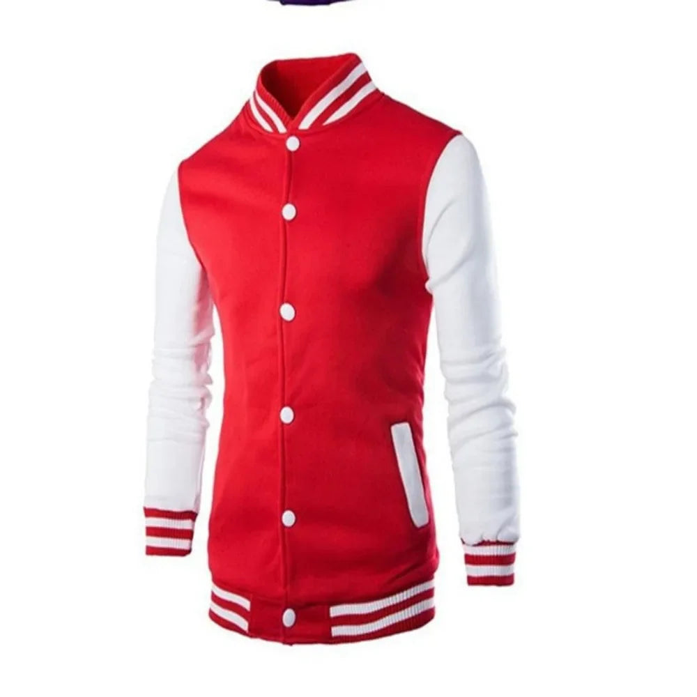 Jacket European Size Men's Stand Collar Baseball Shirt