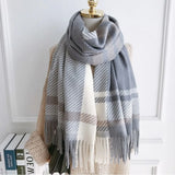 2023 Plaid Wrap Scarve New Vintage Versatile Foulard