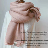 2022 Women Solid Cashmere Scarves Lady Winter Thicken