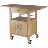 Kitchen island trolley, with storage cabinets, rolling kitchen