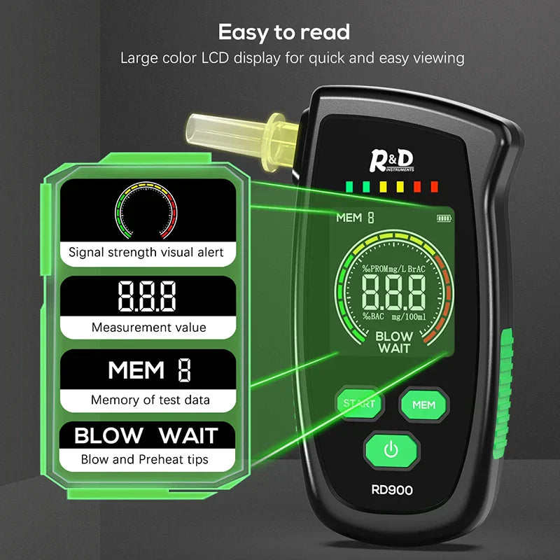 R&D RD900 New Digital Breath Alcohol Tester Mini