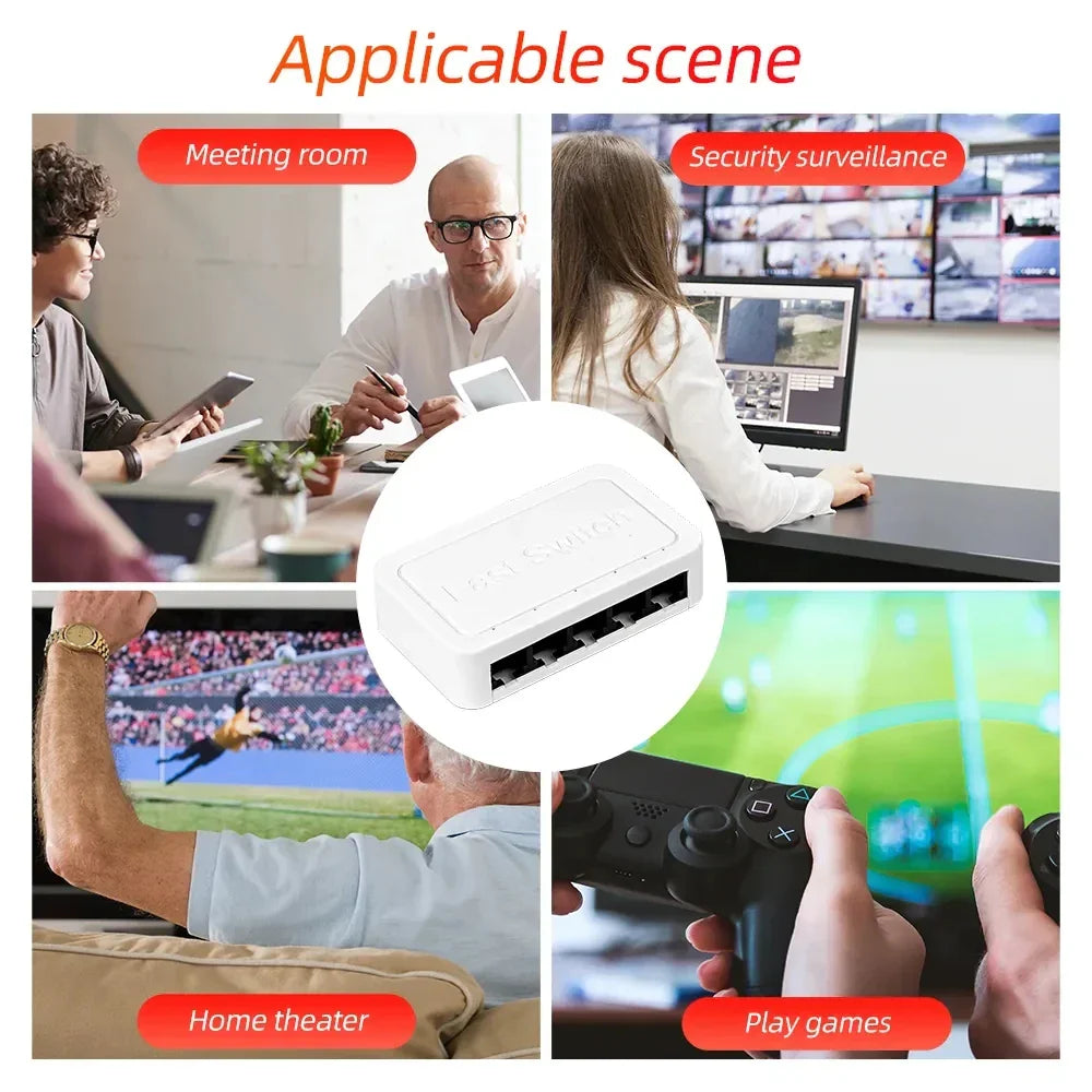 10/100 / 1000Mbps Mini Gigabit Network Switch 5
