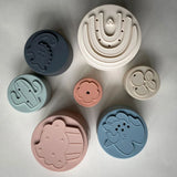 Set Of Silicone Building Blocks 3D Stacking Building