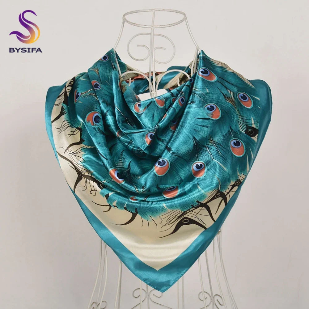 BYSIFA| Fall Winter Elegant Floral Design Scarves Shawls