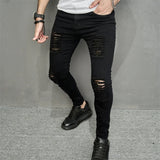 Streetwear Ripped Slim Men Pencil Jeans Pants Stylish