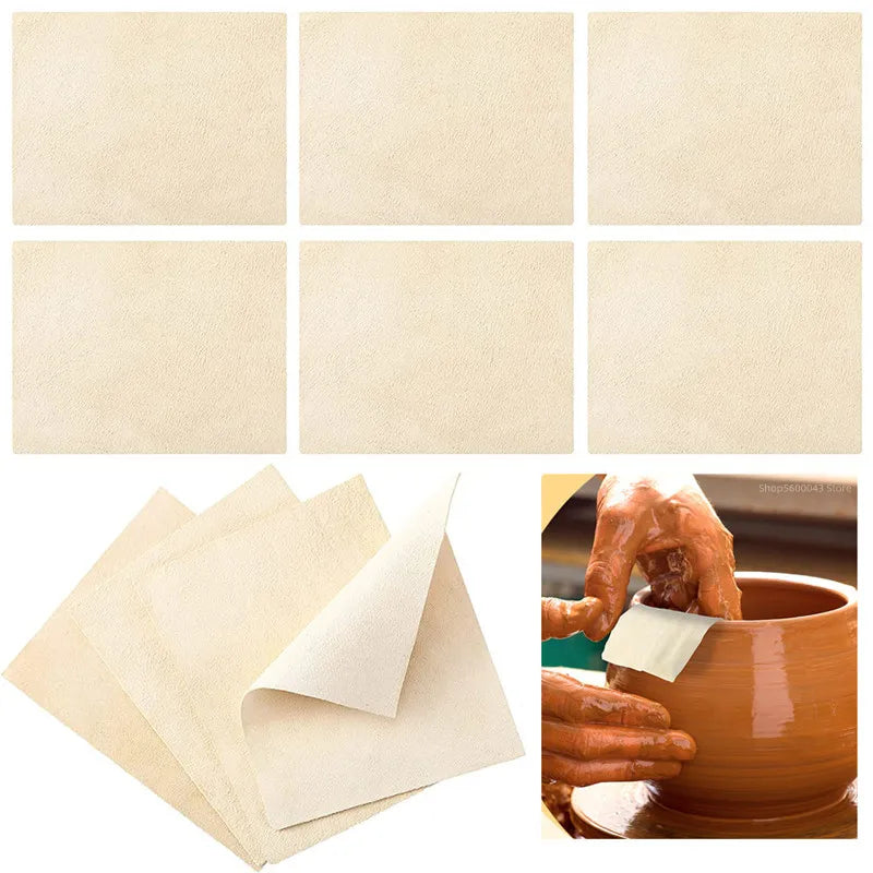 Pottery Tools Chamois for Smoothing Pot Rim Clay