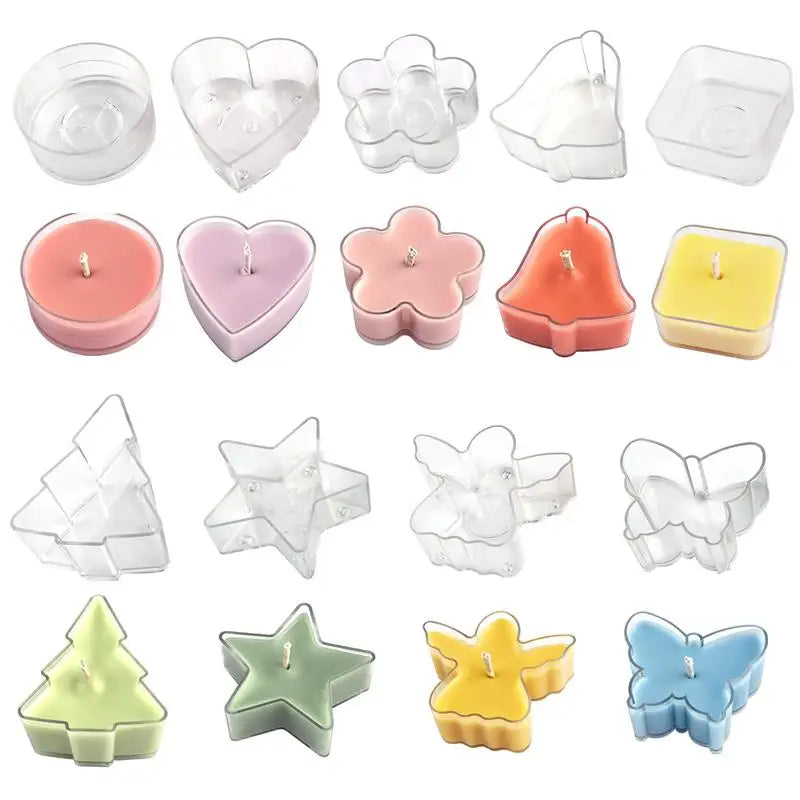 5Pcs Heart Empty Candle Cup Tea Light Cups