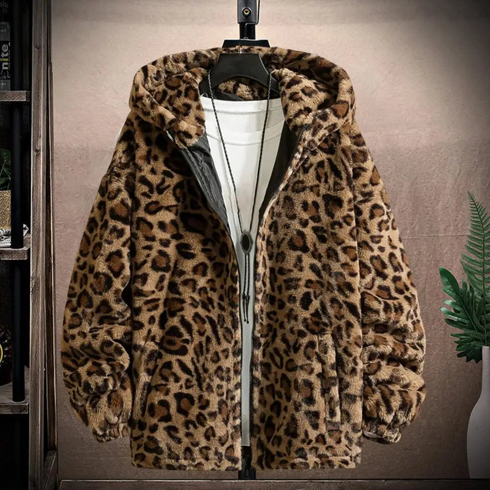 Skin-touching Chic Winter Men Thickened Fleece Jacket Coat