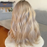 13x6 Ash Blonde Ombre Human Hair Wig Body