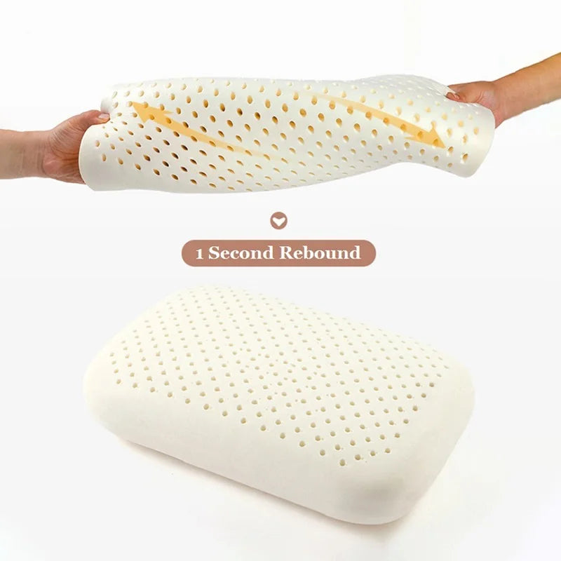 JFLEGAL Latex Pillow Natural Rubber Odorless Neck Pillow