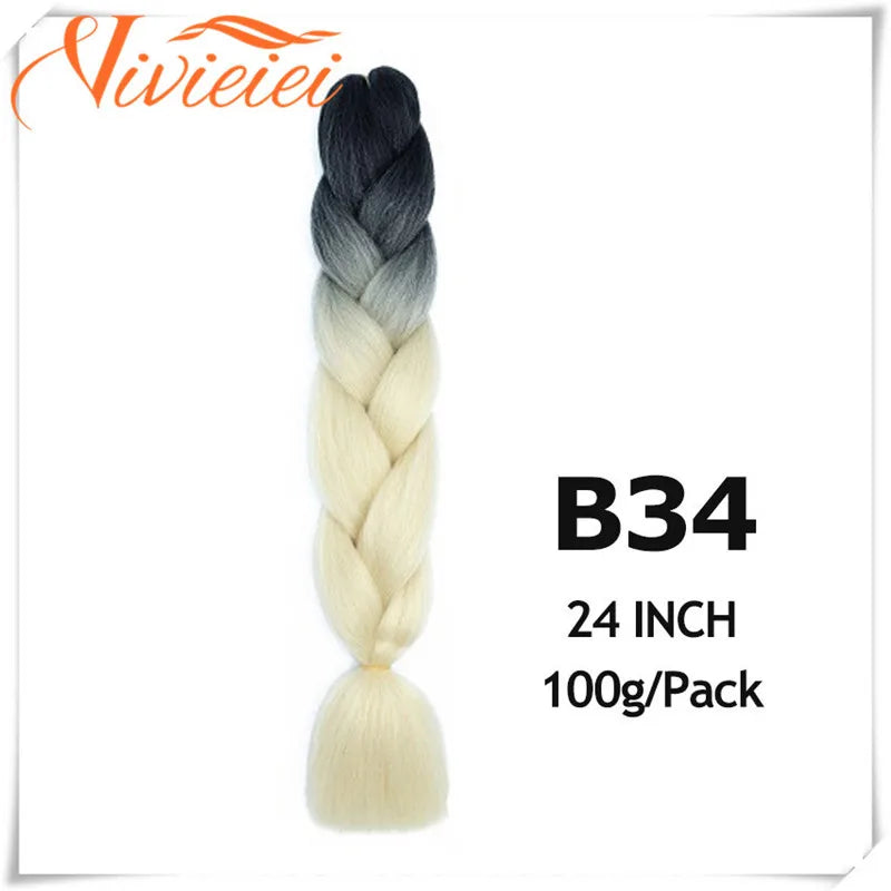 6 Pcs 24" Jumbo Synthetic Braids Hair Extensions