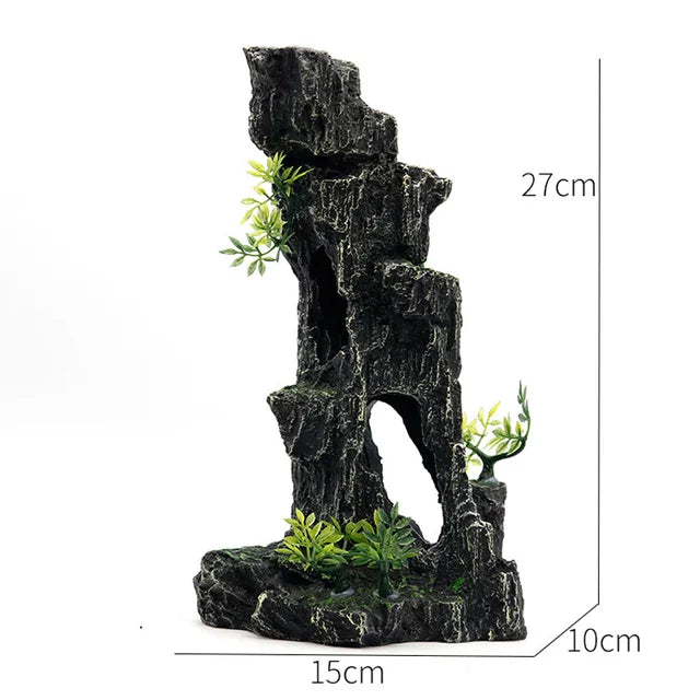 Fish Tank Plant Rockery Multi-style Aquarium Decoration,Resin Artificial