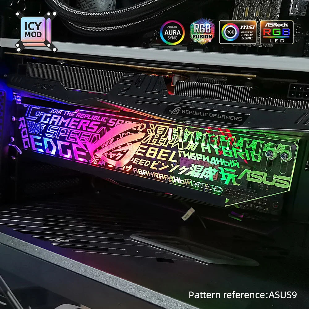 RGB VGA Holder Customize ARGB Horizontal GPU Bracket