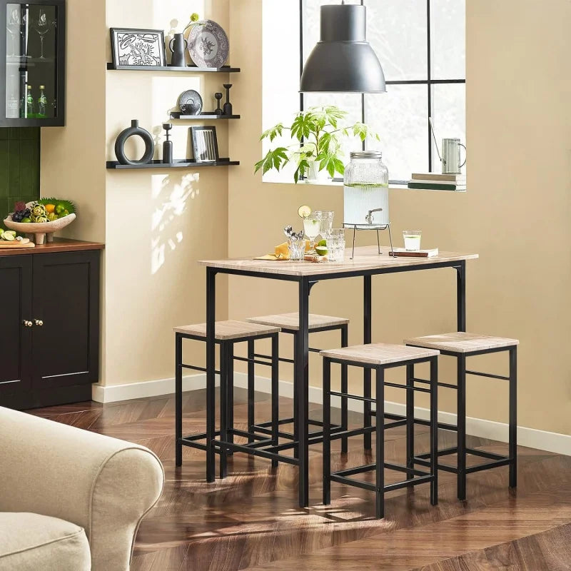 Haotian Bar Set-1 Bar Table and 4 Stools,