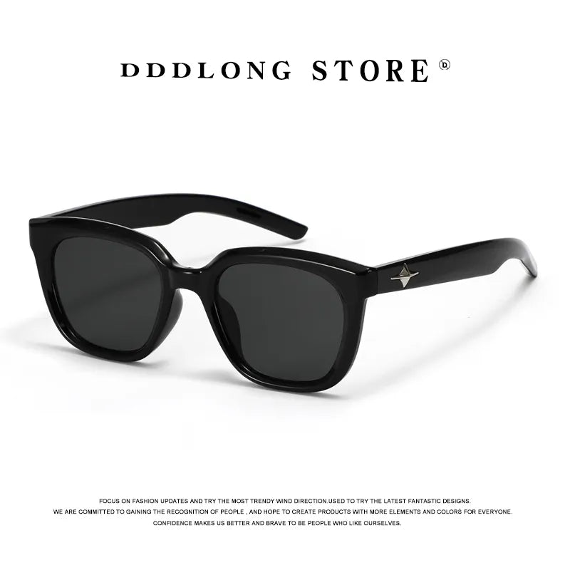 DDDLONG Retro Fashion Square Sunglasses Women Men Sun