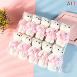 10/12Pcs/Lot Soft Stuffed Bear Plush Toys Mini Teddy