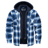 MAGCOMSEN Men's Flannel Shirt Jacket with Removable Hood