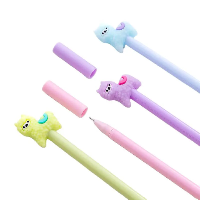 12 pcs/lot Kawaii Alpaca Cartoon Gel Ink Pens